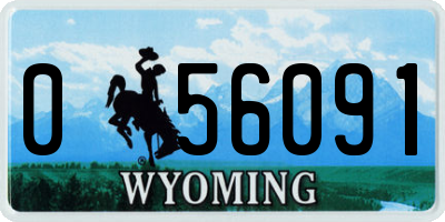 WY license plate 056091