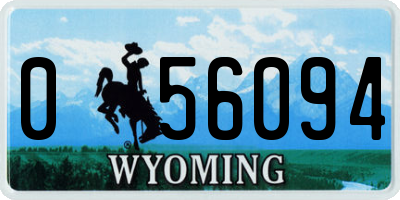 WY license plate 056094