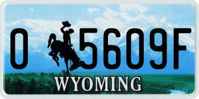 WY license plate 05609F