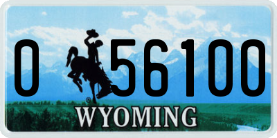 WY license plate 056100