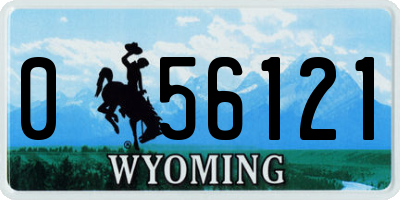 WY license plate 056121
