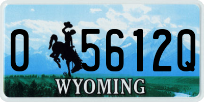WY license plate 05612Q