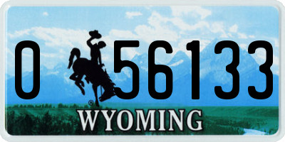 WY license plate 056133