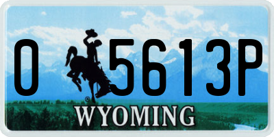 WY license plate 05613P