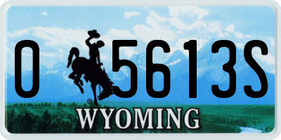 WY license plate 05613S