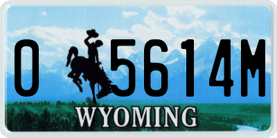 WY license plate 05614M