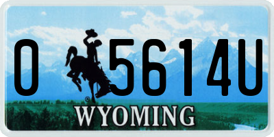 WY license plate 05614U