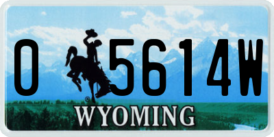 WY license plate 05614W