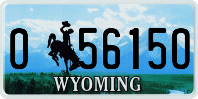 WY license plate 05615O