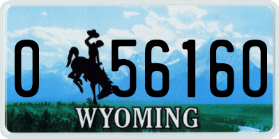 WY license plate 05616O