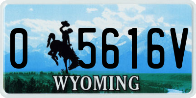 WY license plate 05616V
