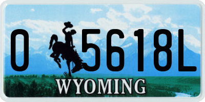 WY license plate 05618L
