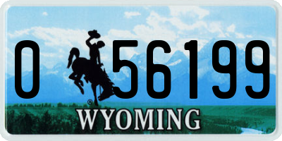 WY license plate 056199