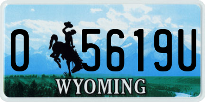 WY license plate 05619U