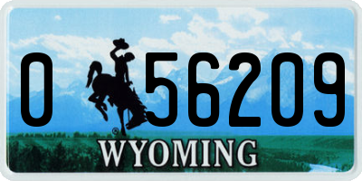 WY license plate 056209
