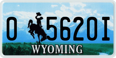 WY license plate 05620I