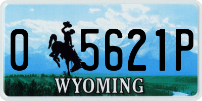 WY license plate 05621P