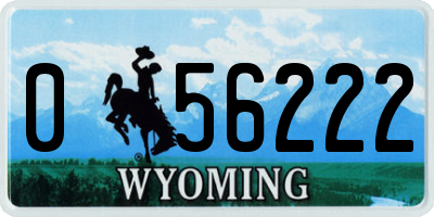 WY license plate 056222