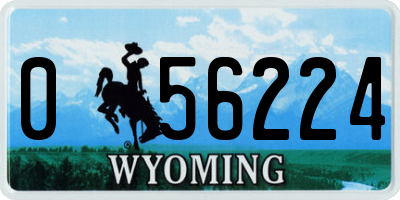 WY license plate 056224