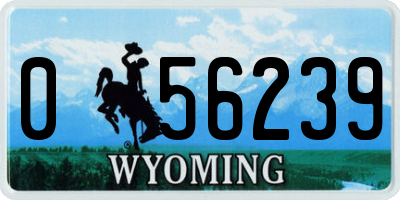 WY license plate 056239