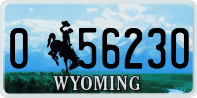 WY license plate 05623O