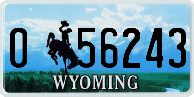 WY license plate 056243