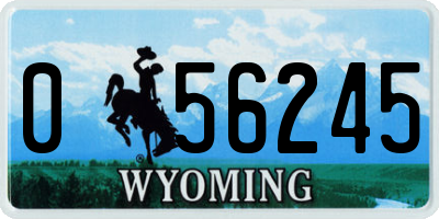 WY license plate 056245