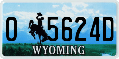 WY license plate 05624D