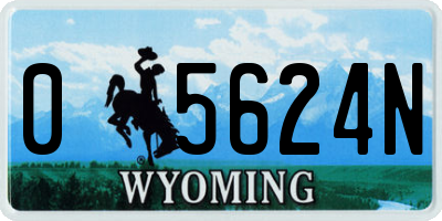 WY license plate 05624N