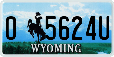 WY license plate 05624U