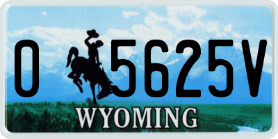WY license plate 05625V