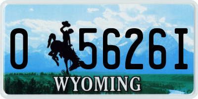 WY license plate 05626I