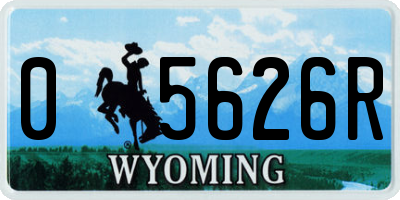 WY license plate 05626R