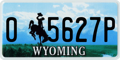 WY license plate 05627P