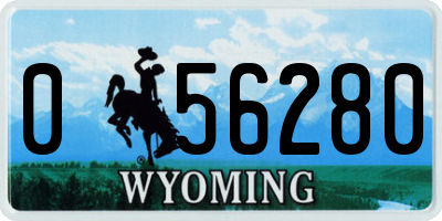 WY license plate 056280