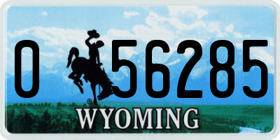 WY license plate 056285