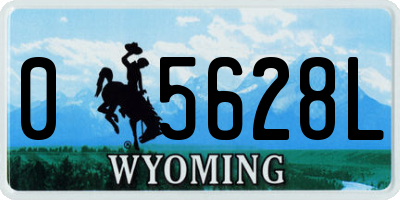 WY license plate 05628L