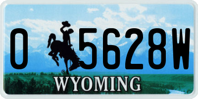 WY license plate 05628W