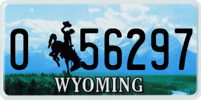 WY license plate 056297