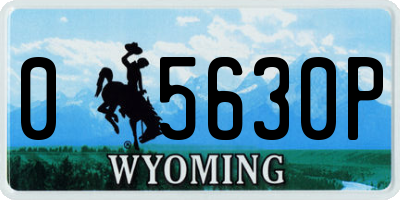 WY license plate 05630P