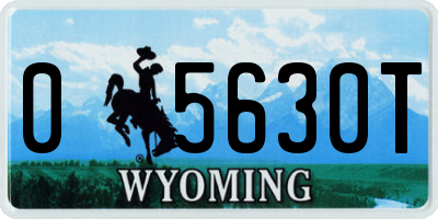 WY license plate 05630T