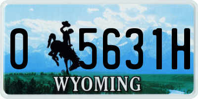 WY license plate 05631H