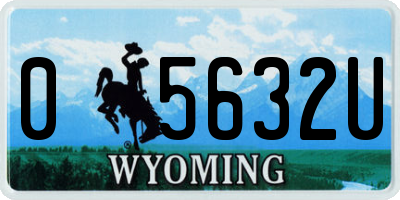 WY license plate 05632U