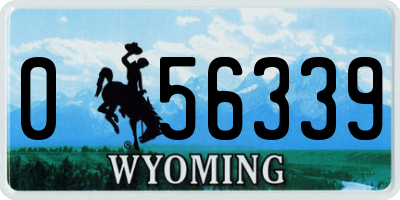 WY license plate 056339
