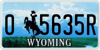 WY license plate 05635R