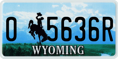WY license plate 05636R