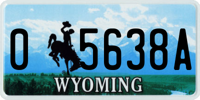 WY license plate 05638A