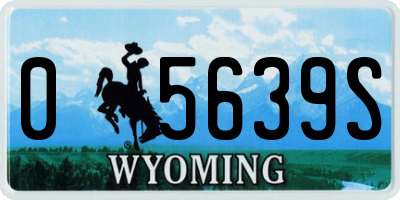 WY license plate 05639S