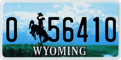 WY license plate 056410