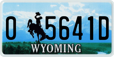 WY license plate 05641D